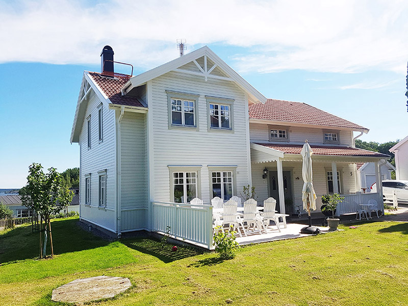 Elarbeten vid nybygge av villa. Sollentuna Bergendal